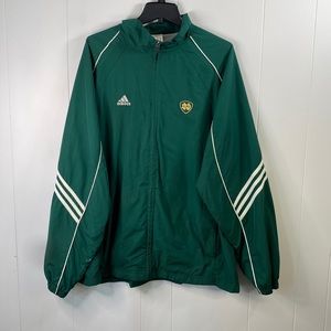 ADIDAS MENS NOTRE DAME LIGHTWEIGHT ZIP UP JACKET